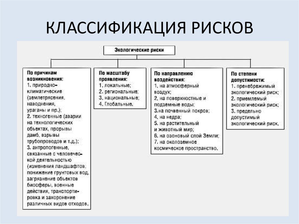 Экологические риски при производстве