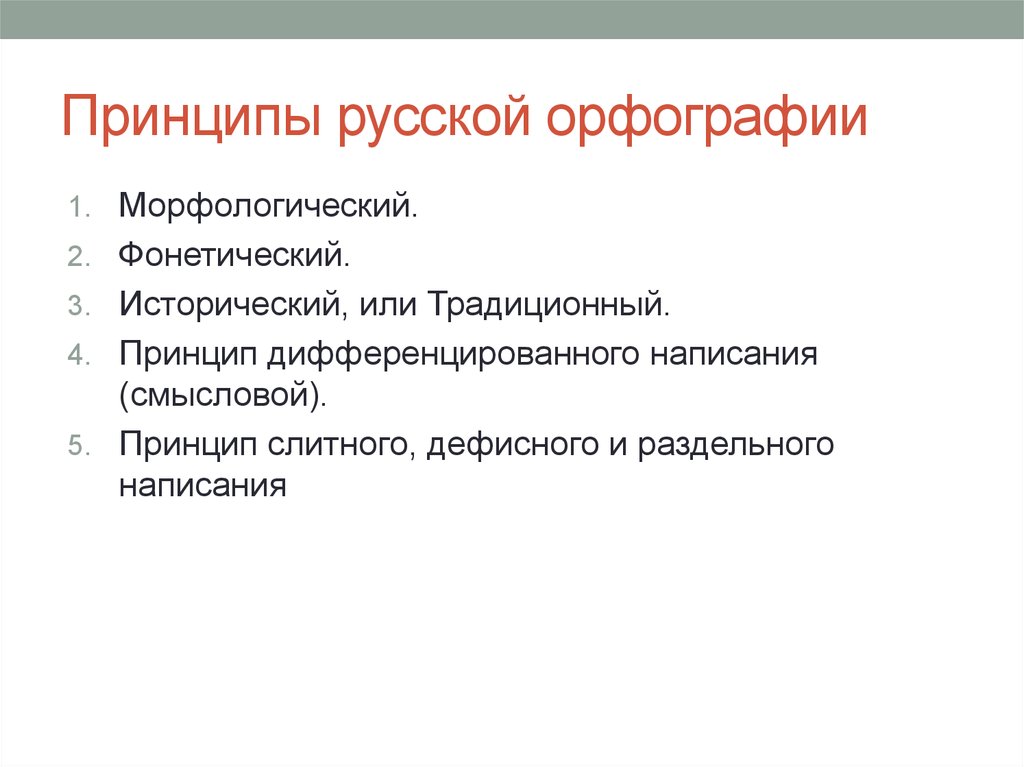 Принципы русской орфографии презентация