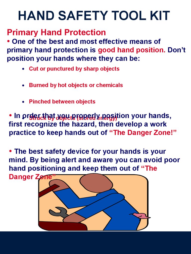 Hand safety. Tool kit - online presentation