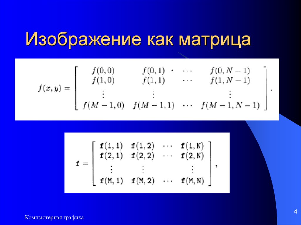 Изображение как матрица