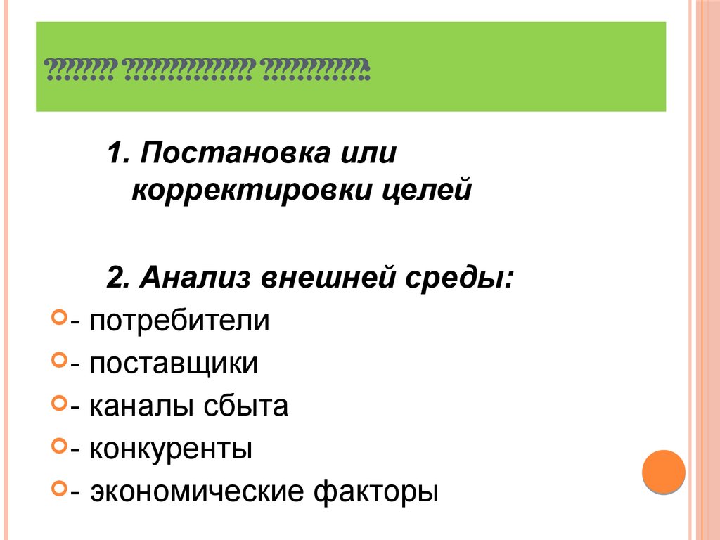 Алгоритм стратегического планирования: