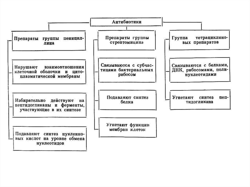 Схемы по фармакологии