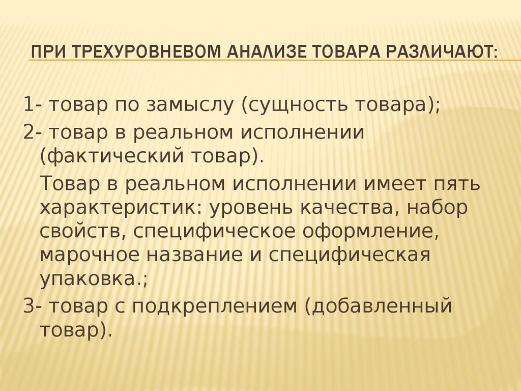 Исследование товара