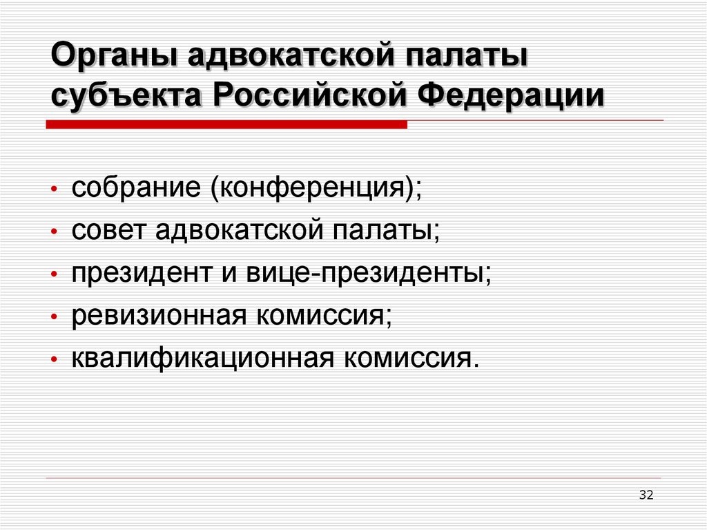 Органы адвокатского самоуправления в рф