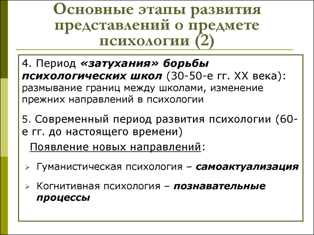 Изменения предмета психологии. Этапы развития предмета психологии. Этапы развития представлений о предмете психологии как науки. Таблица развитие представлений о предмете психологии. Общие представления в психологии.