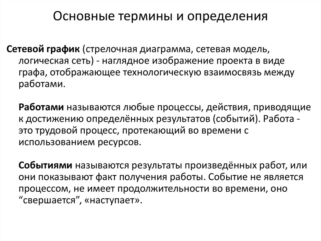 Метод сетей. Терминология сетевых моделей. Основные понятия сетевой модели. Сетевая логическая модель. Основные термины сетевой терминологии.