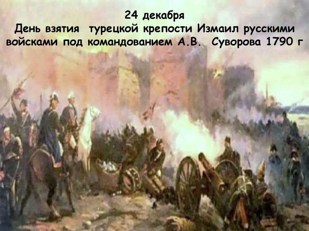 Взятие турецкой крепости измаил русскими войсками под командованием суворова презентация