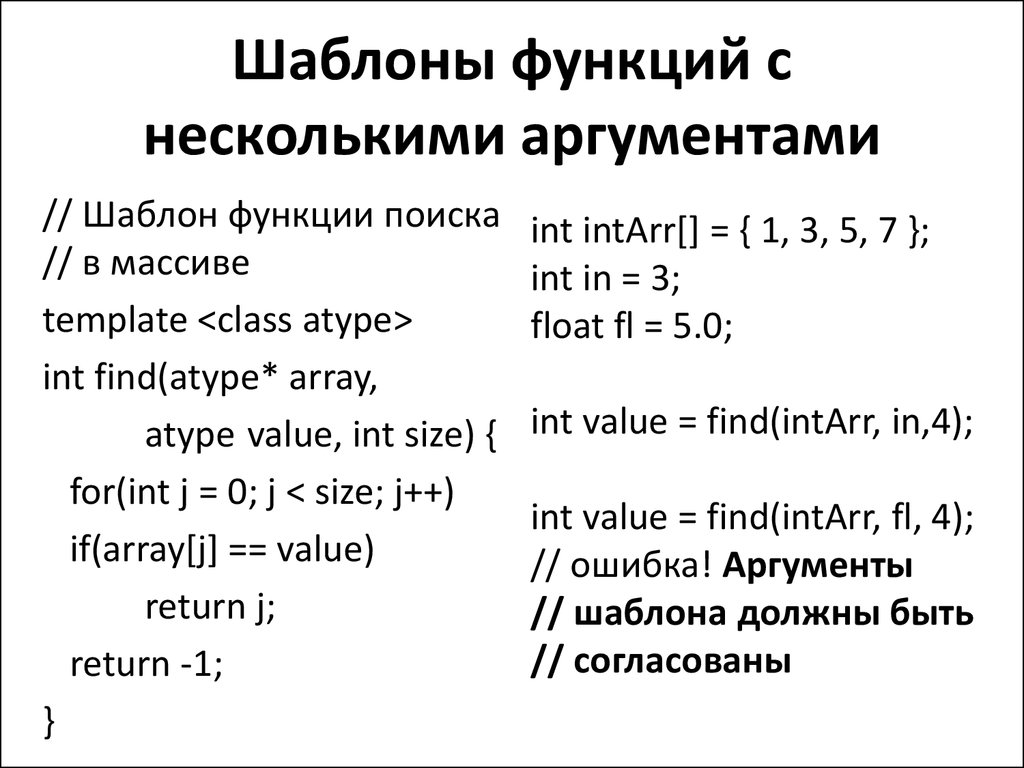 Обобщение программирование