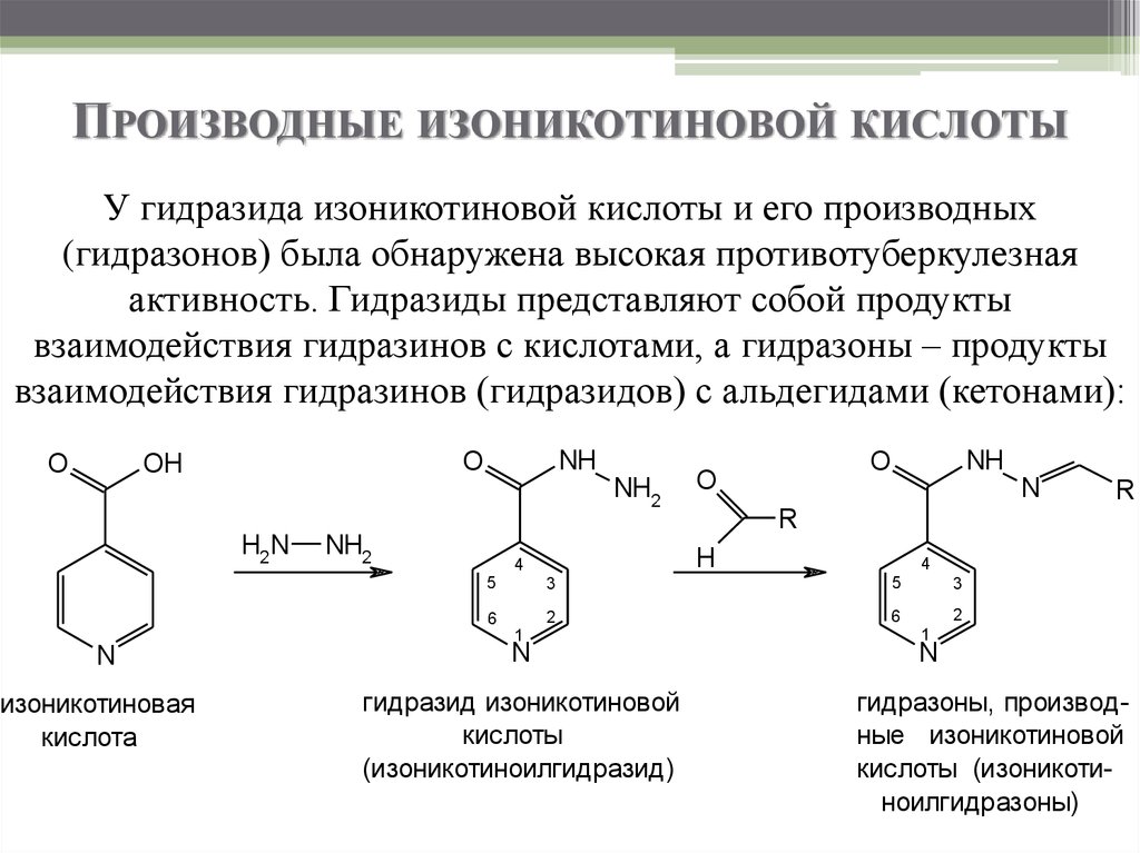 Является производным. Получение гидразида изоникотиновой кислоты. Производные изоникотиновой кислоты. Производные никотиновой и изоникотиновой кислоты. Лекарства производные изоникотиновой кислоты.