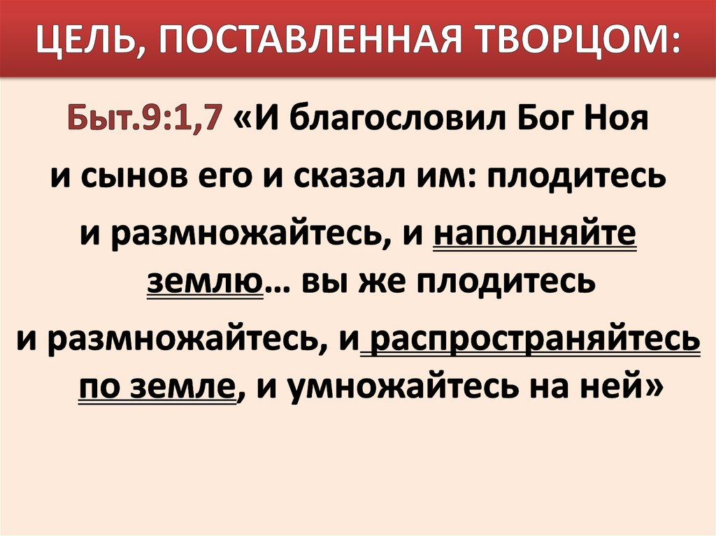 ЦЕЛЬ, ПОСТАВЛЕННАЯ ТВОРЦОМ:
