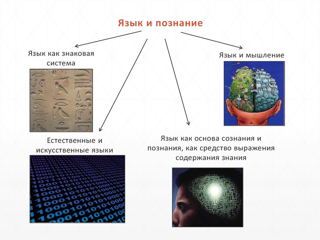 Искусственные знаковые системы. Язык и познание. Язык как познание. Природа и сущность языка.