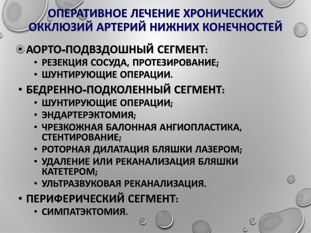 Хроническая артериальная недостаточность презентация хирургия