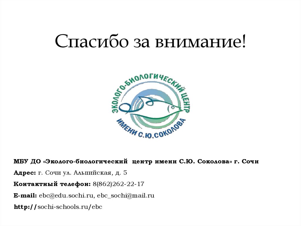 Спасибо за внимание!