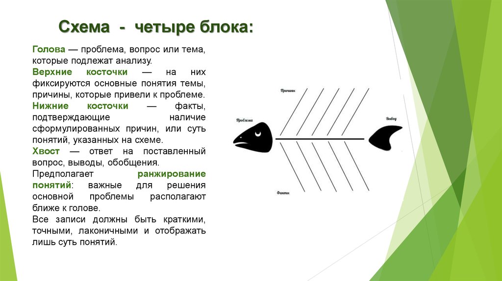 Схема фишбоун рыбий скелет