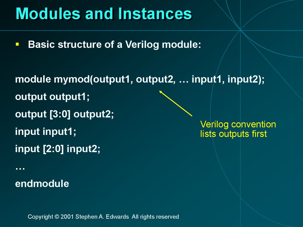 Modules and Instances