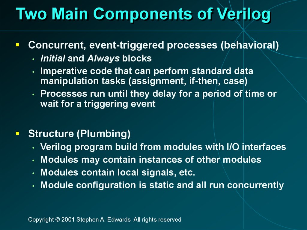Two Main Components of Verilog