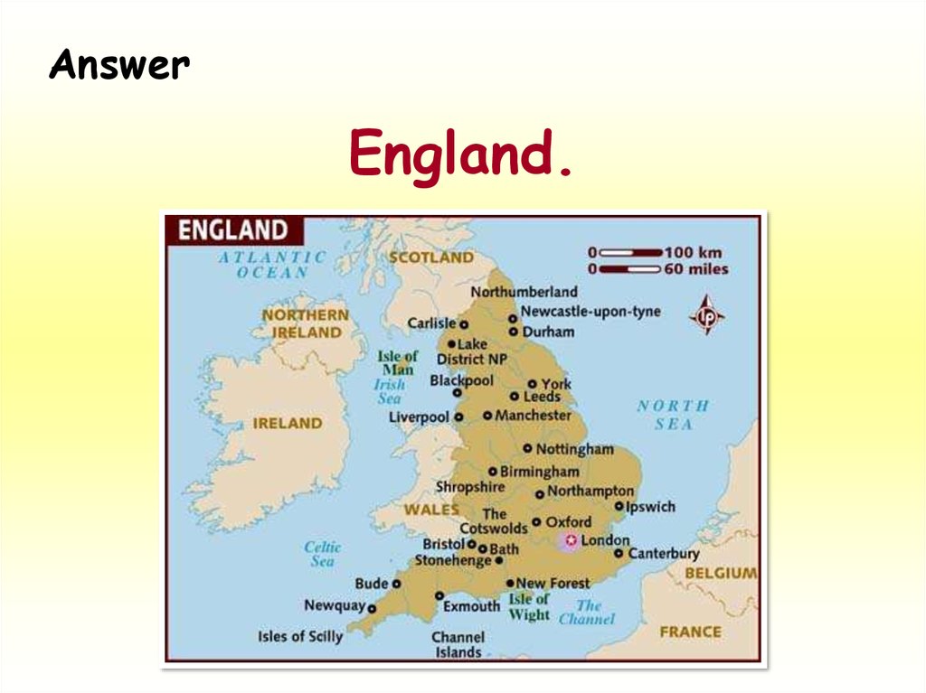 Newcastle upon Tyne на карте Великобритании. English answer. English txt