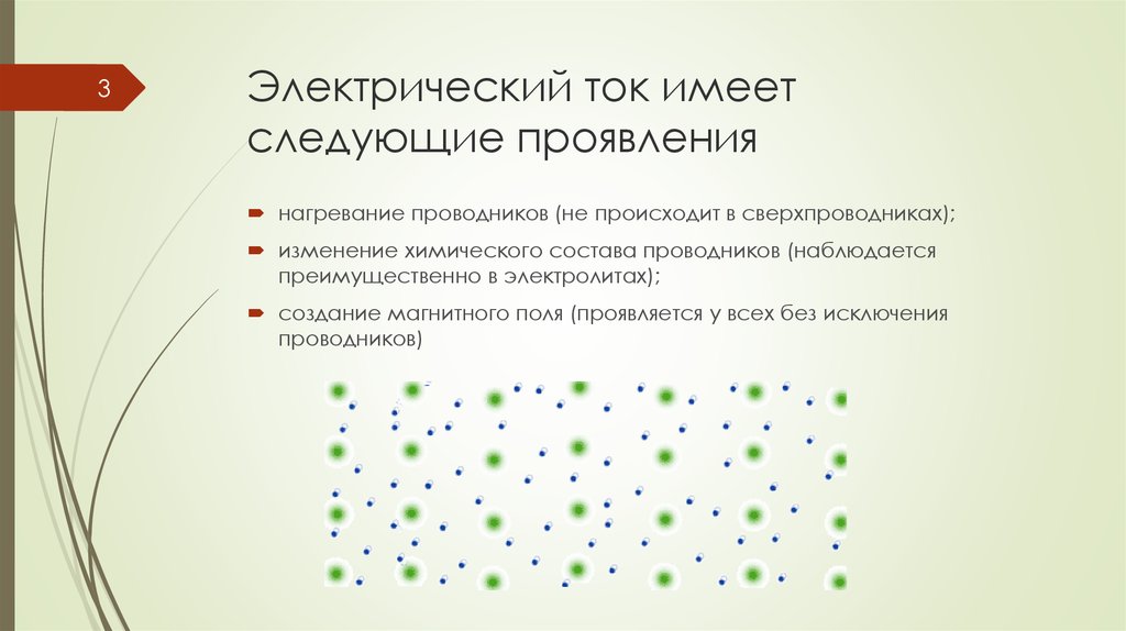 Электрический ток оказывает следующие действия