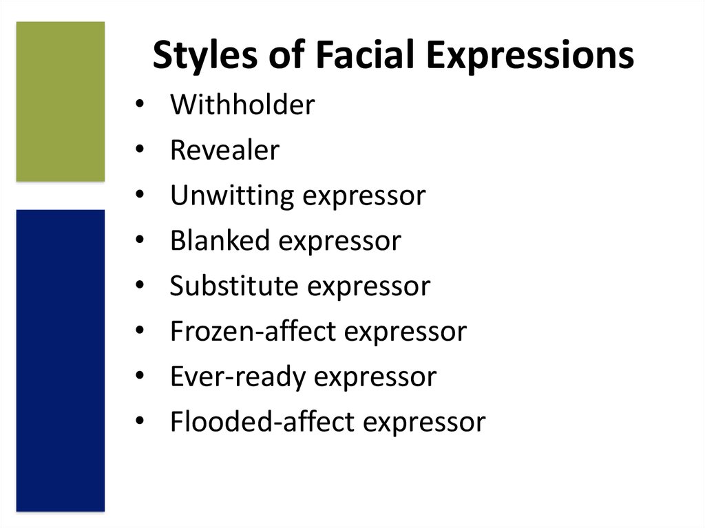 Styles of Facial Expressions