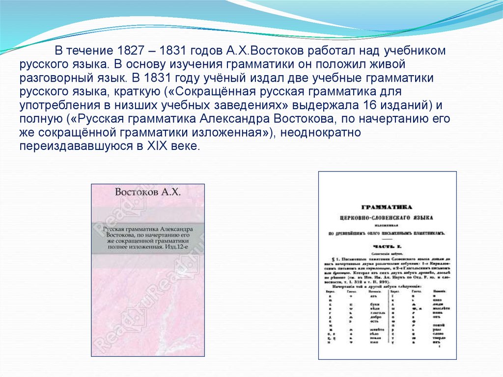 Востоков доклад. Востоков русская грамматика 1831. Учебные грамматики русского языка Востоков. Учебник русского языка Востокова. Сопоставьте наблюдения Востокова над словами.