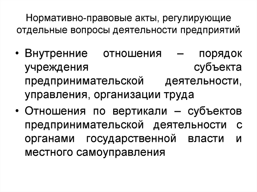 Организация производственного предпринимательства