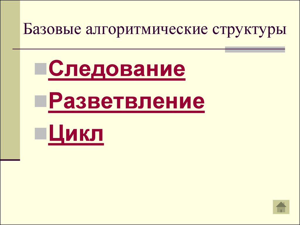 Презентация основы алгоритмизации