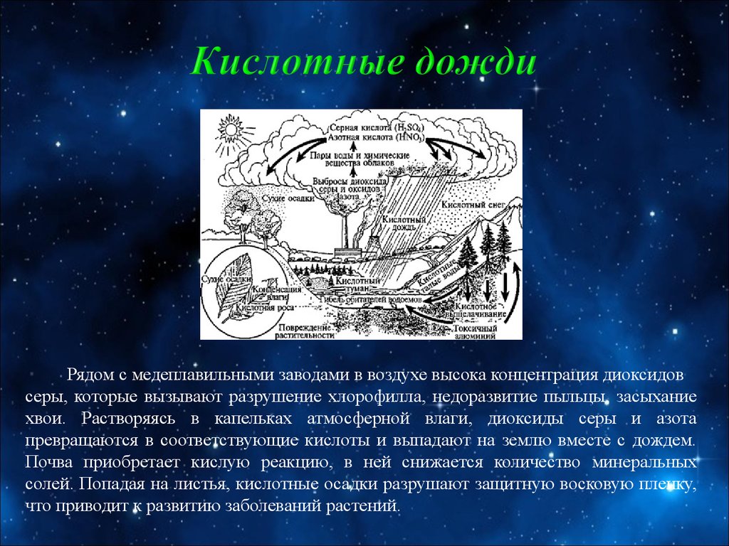 Опасность глобальных нарушений в биосфере озоновые дыры кислотные дожди смоги проект