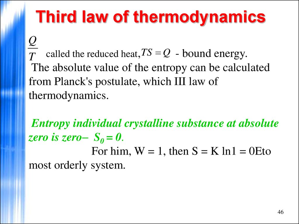 Third law of thermodynamics