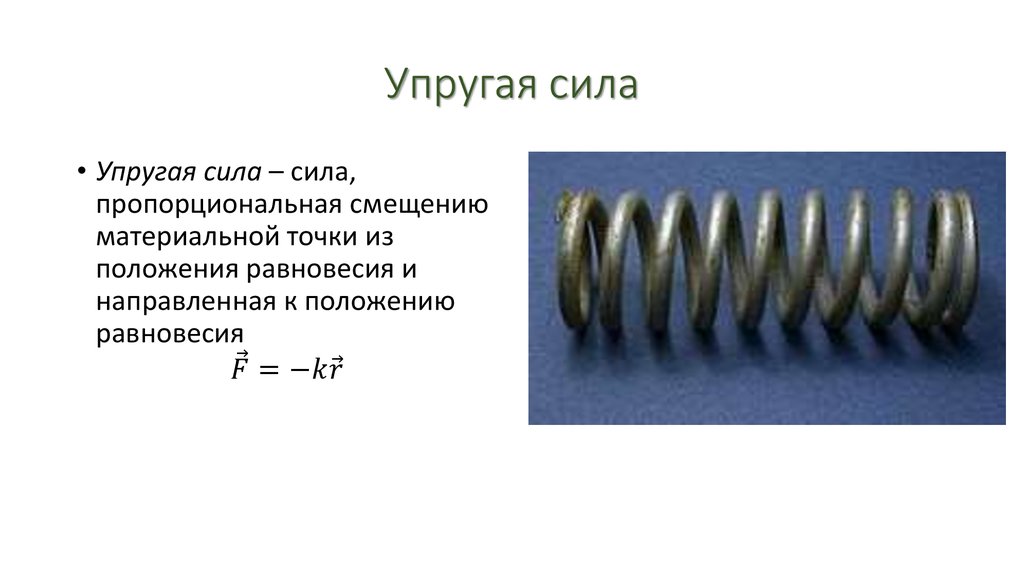 Сила на упругий элемент. Твердый сила.