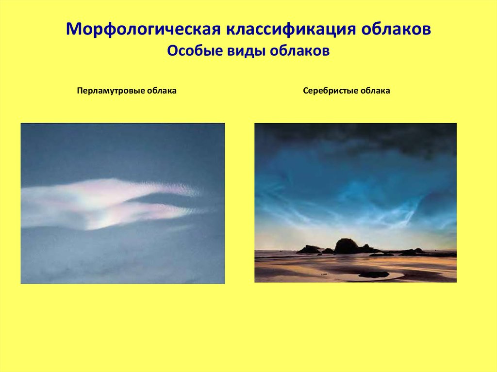 Облаков морфологический анализ. Классификация облаков. Классификация облаков серебристые. Генетическая классификация облаков. Перламутровые облака презентация.
