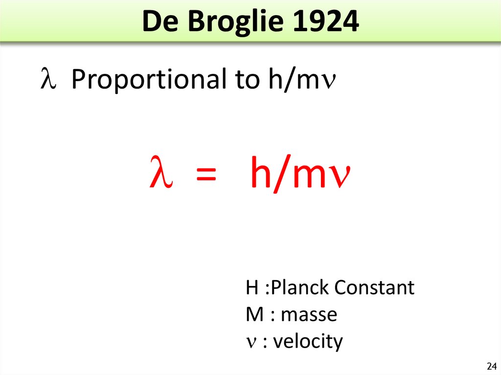 De Broglie 1924