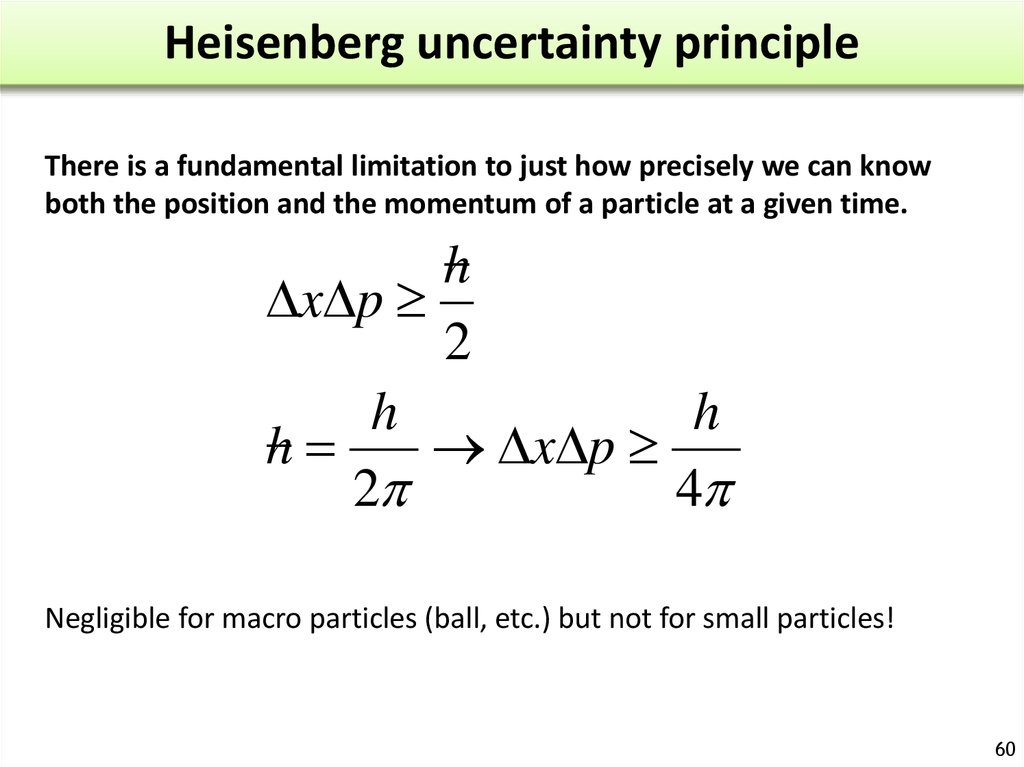 heisenberg principle for dummies