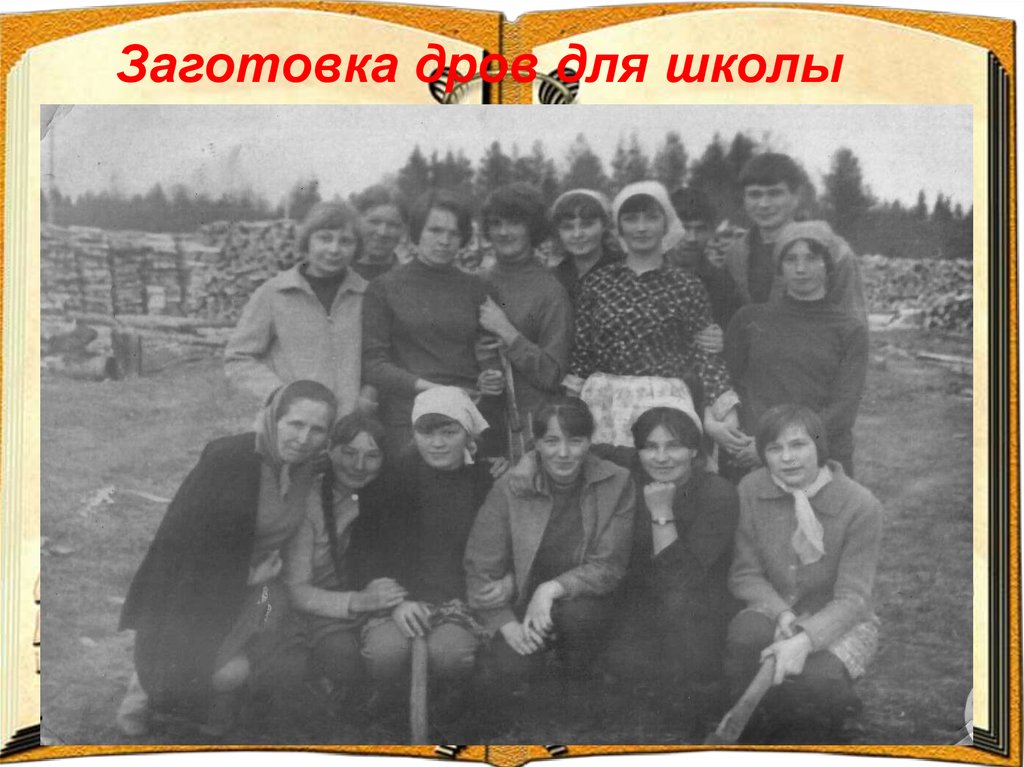 Заготовка дров для школы