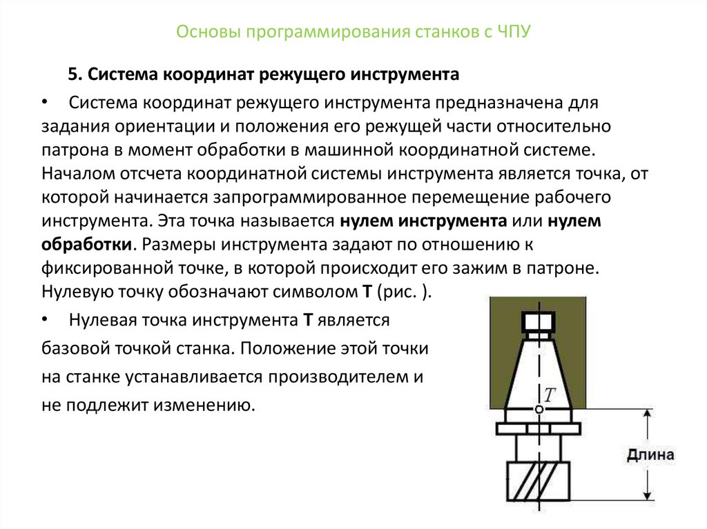 Координаты станков с чпу