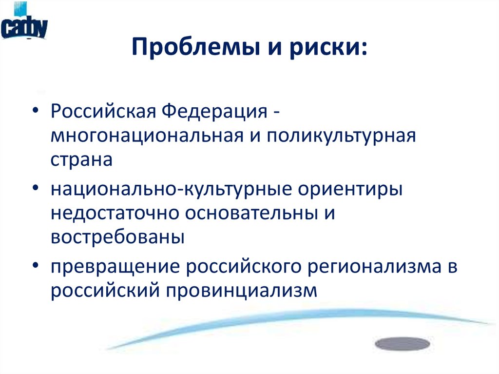 Проблемы и риски: