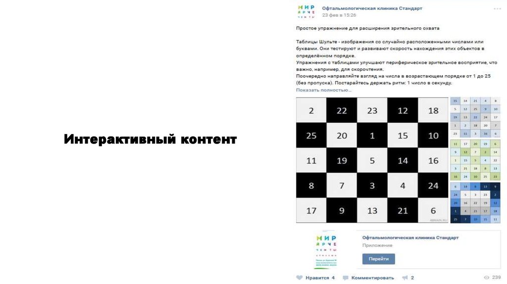 Интерактивный контент