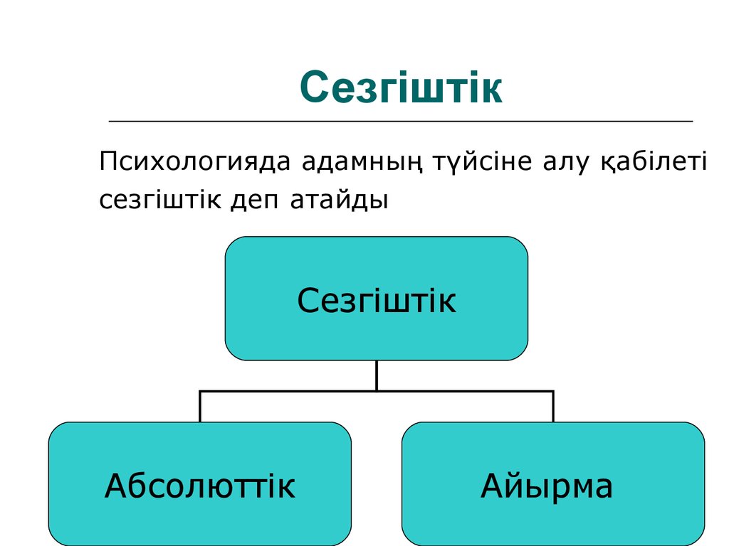 Түйсік және қабылдау презентация