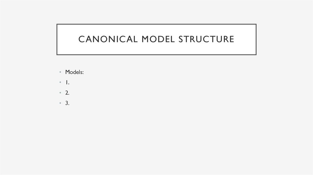 canonical model structure