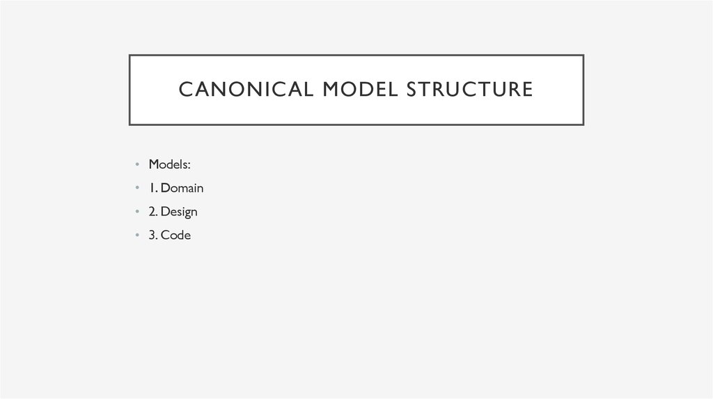 canonical model structure