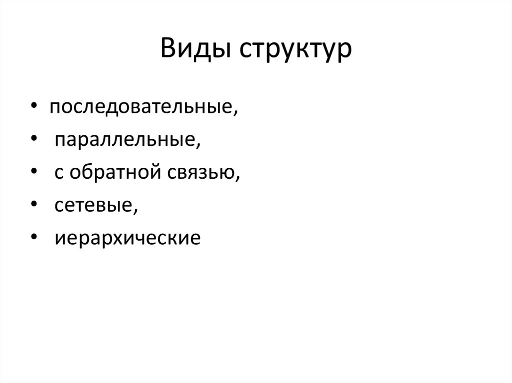 Виды структур