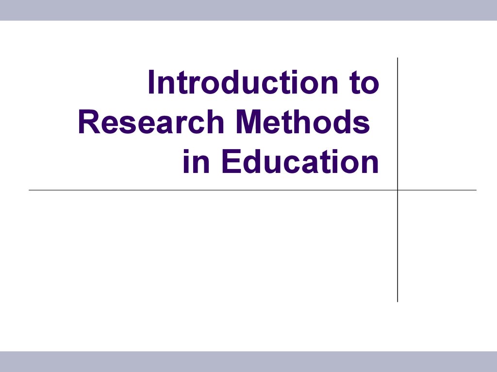 research methods in education assignment