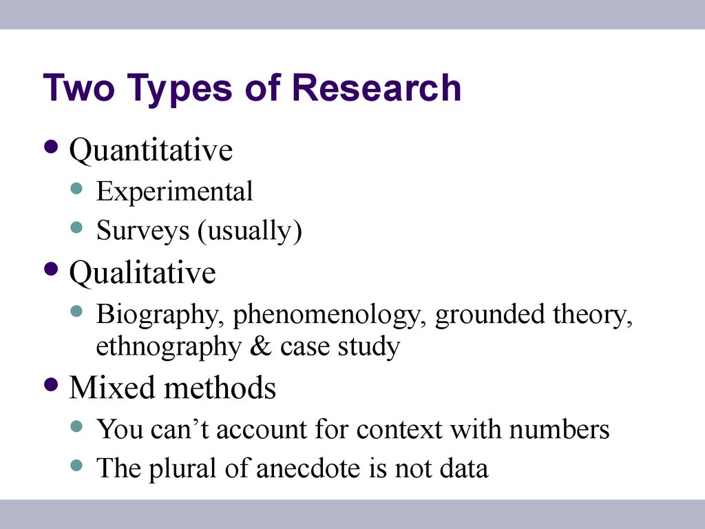 2 types of research