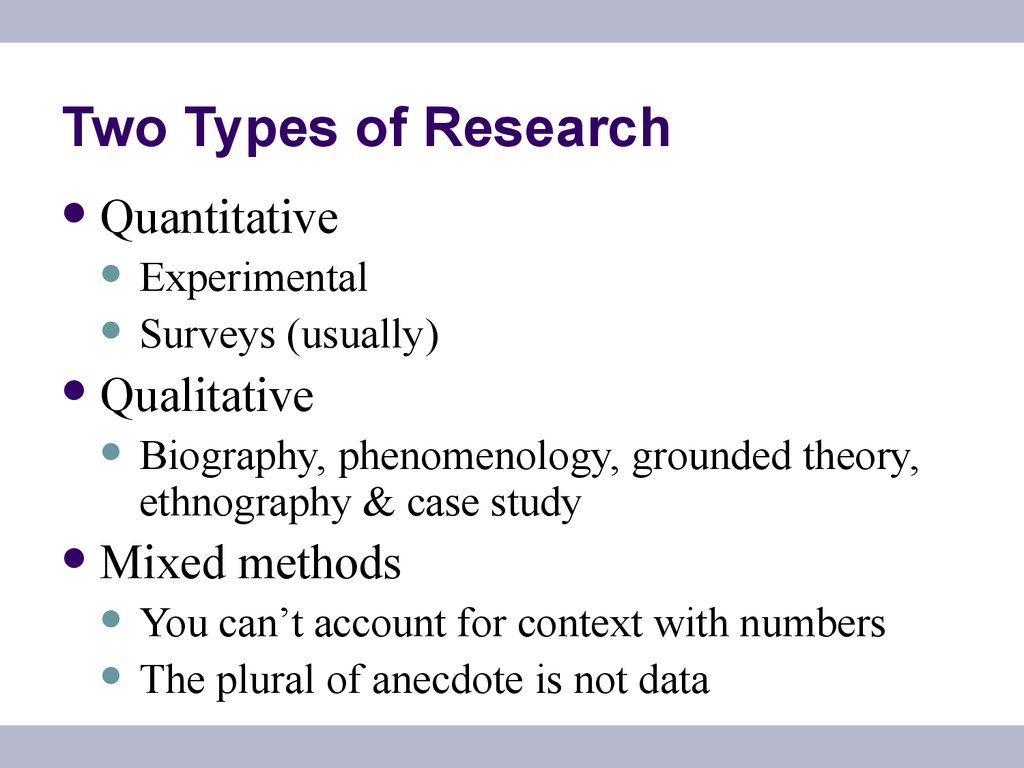 types of research methods names