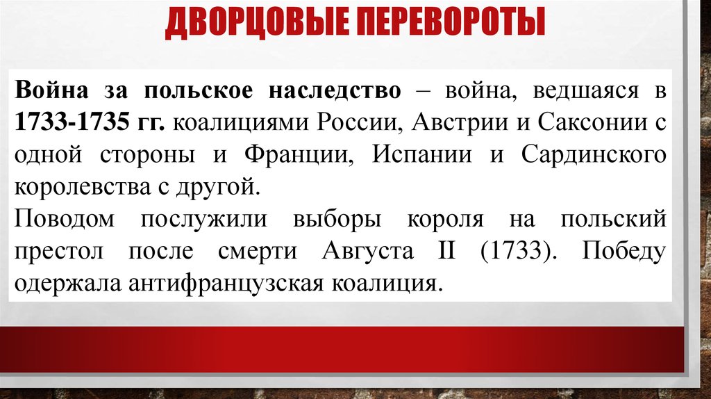 Война за польское наследство 1733 1735 карта