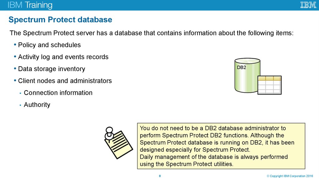 Spectrum Protect database