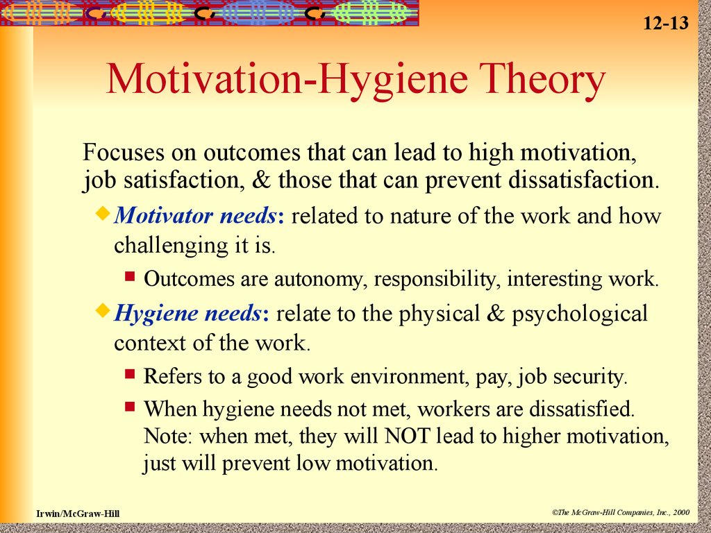 Motivation-Hygiene Theory