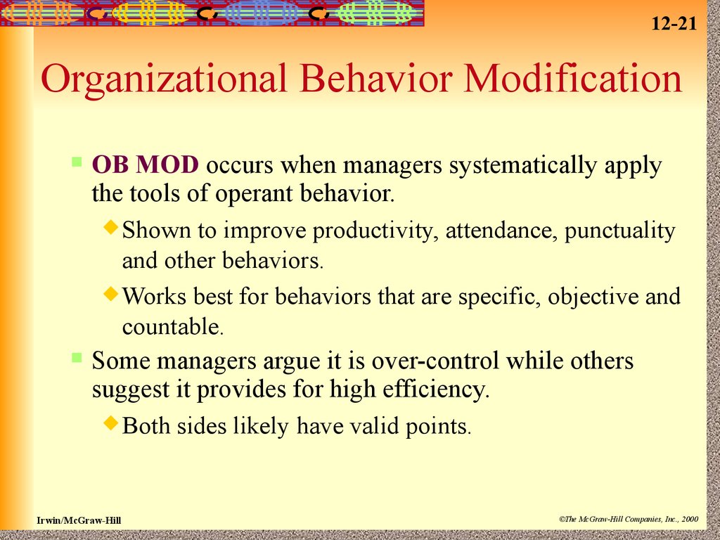 Organizational Behavior Modification