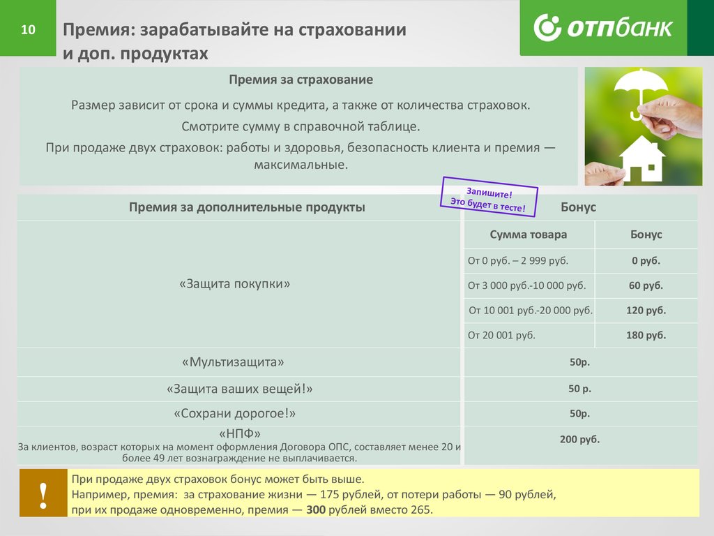 Указанной стоимости. Страхование жизни дополнительные продукты. Доп продукт страховой продукт. Мотивация ОТП банк. Страховые продукты в ОТП.