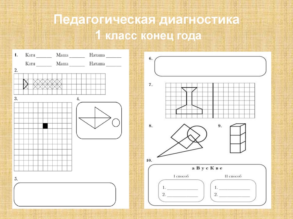 Презентация математика 1 класс конец года