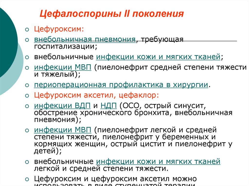 Цефалоспорины классификация. Цефалоспорины 2 и 3 поколения.